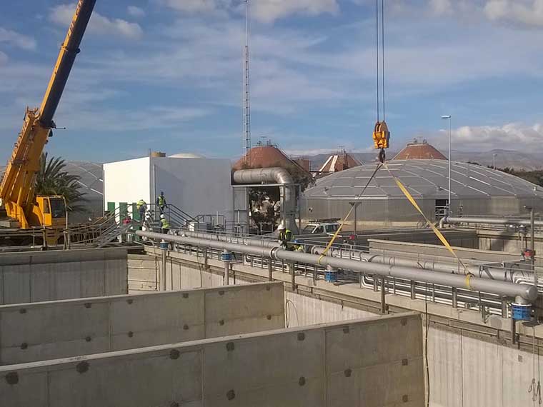 instalación de equipamiento electromecánico para -potabilizadoras de aguas