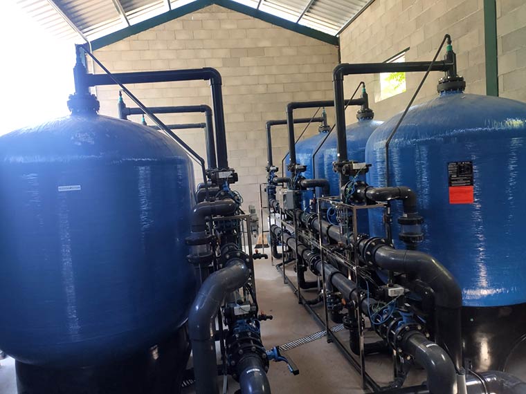 depósitos planta potabilizadora de aguas de Hidrointec